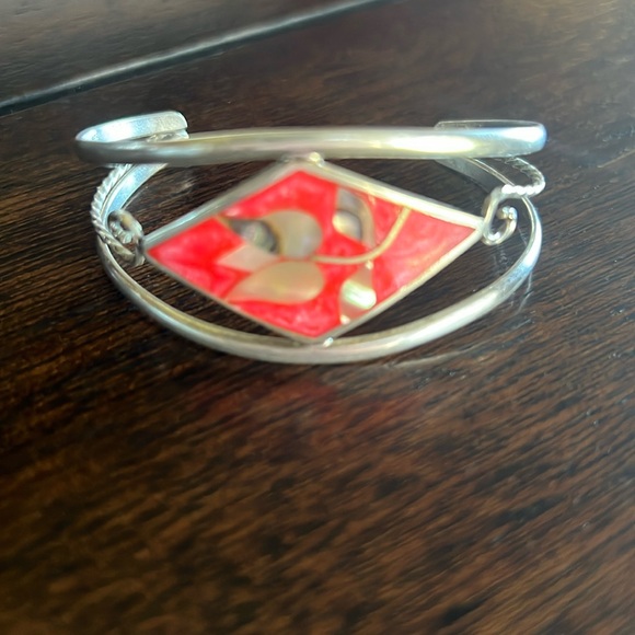 Vintage Mexican Alpaca Cuff Bracelet - Picture 1 of 5